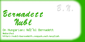 bernadett nubl business card